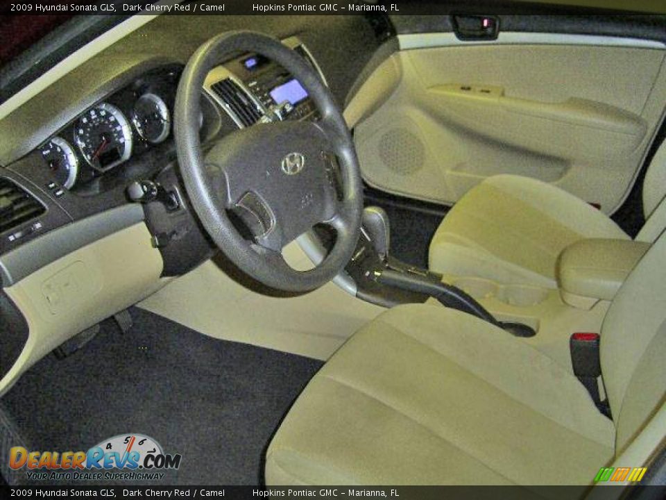 2009 Hyundai Sonata GLS Dark Cherry Red / Camel Photo #11