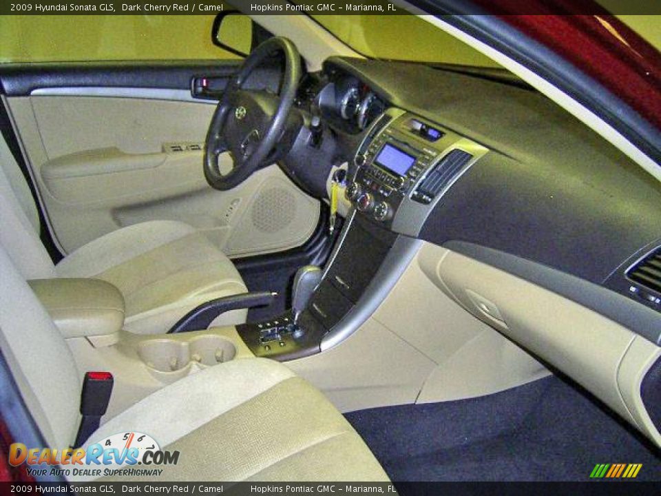 2009 Hyundai Sonata GLS Dark Cherry Red / Camel Photo #12