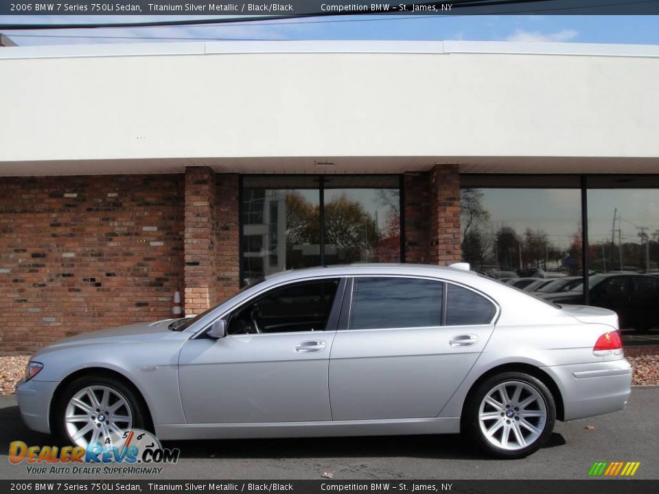 2006 BMW 7 Series 750Li Sedan Titanium Silver Metallic / Black/Black Photo #3