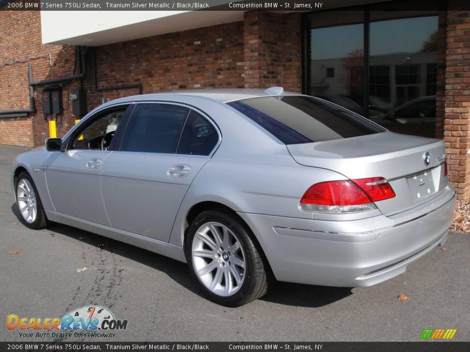 2006 BMW 7 Series 750Li Sedan Titanium Silver Metallic / Black/Black Photo #4