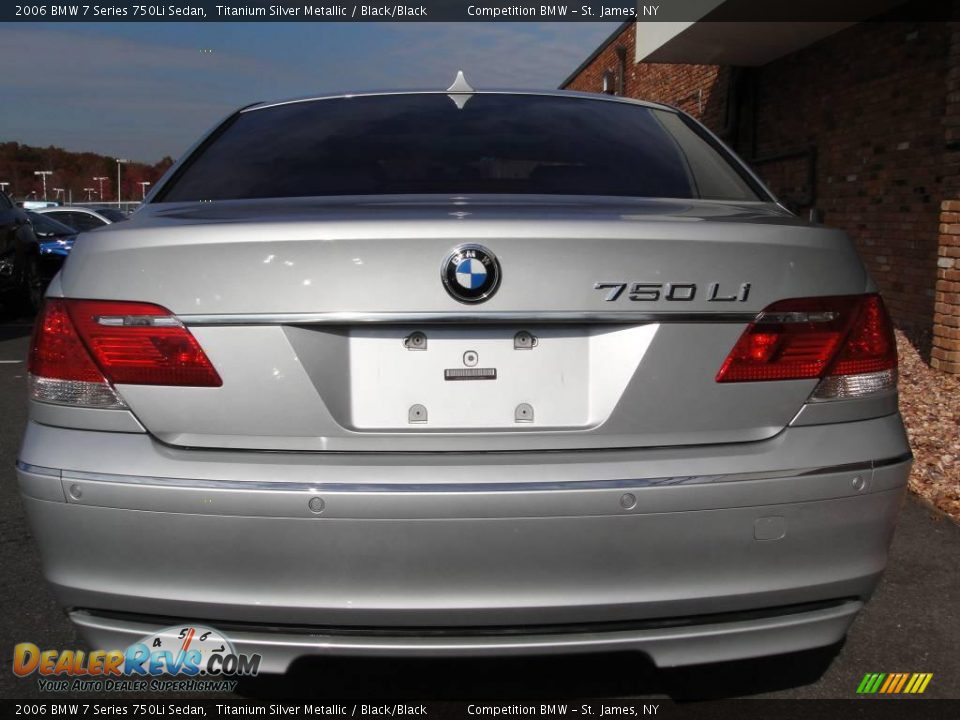 2006 BMW 7 Series 750Li Sedan Titanium Silver Metallic / Black/Black Photo #5