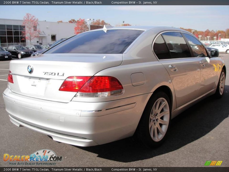 2006 BMW 7 Series 750Li Sedan Titanium Silver Metallic / Black/Black Photo #6