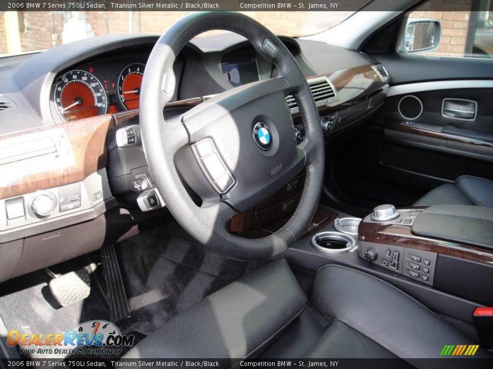 2006 BMW 7 Series 750Li Sedan Titanium Silver Metallic / Black/Black Photo #10