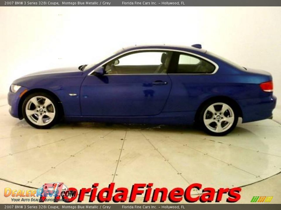 2007 BMW 3 Series 328i Coupe Montego Blue Metallic / Grey Photo #3