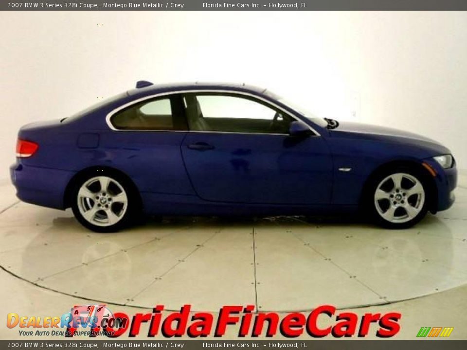 2007 BMW 3 Series 328i Coupe Montego Blue Metallic / Grey Photo #4