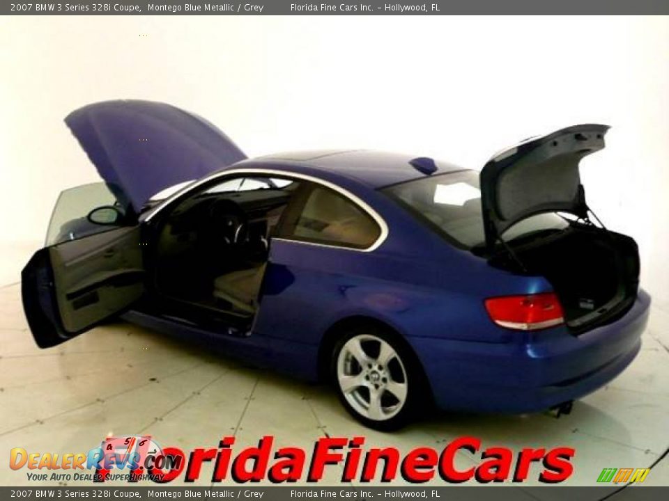 2007 BMW 3 Series 328i Coupe Montego Blue Metallic / Grey Photo #8