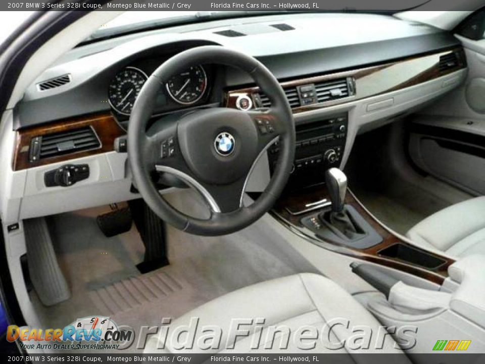 2007 BMW 3 Series 328i Coupe Montego Blue Metallic / Grey Photo #12