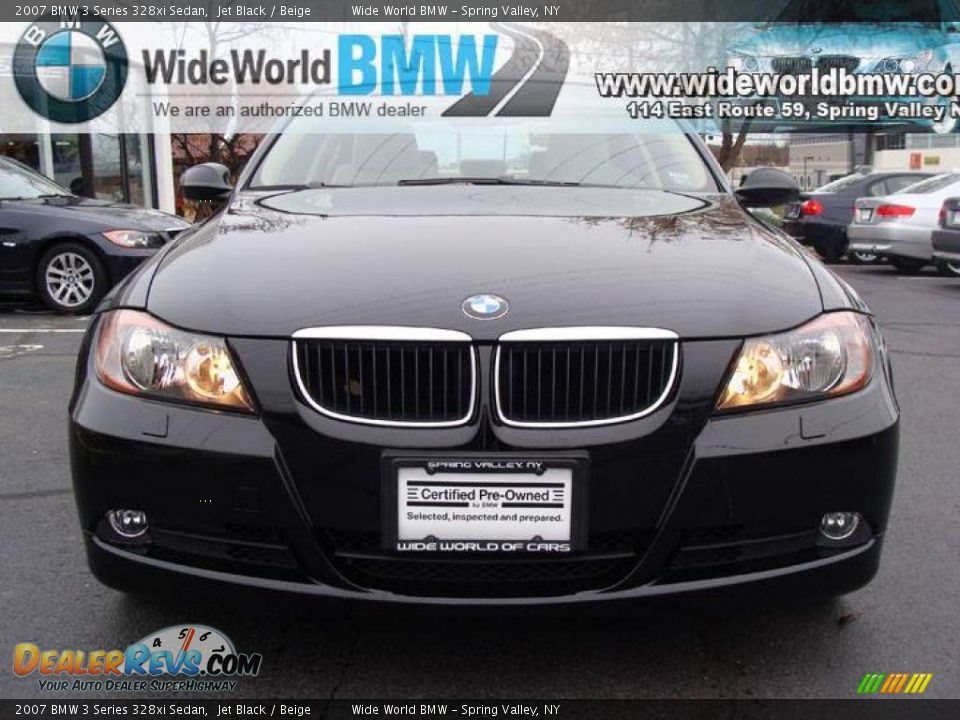 2007 BMW 3 Series 328xi Sedan Jet Black / Beige Photo #2