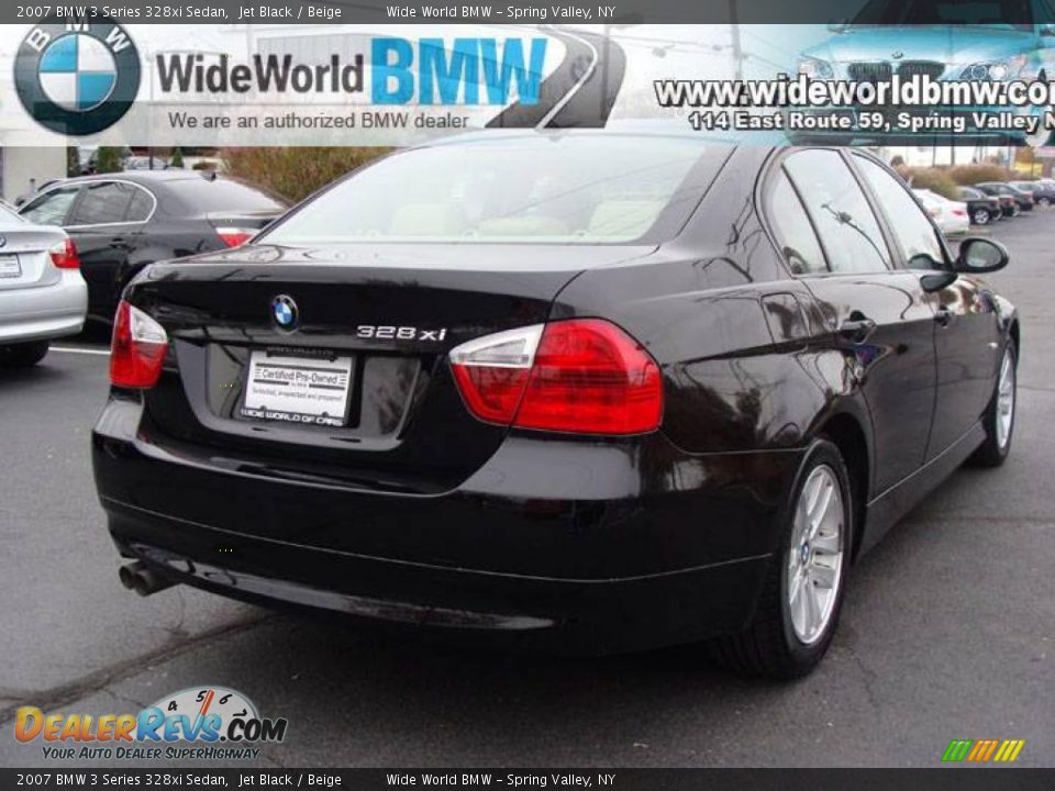 2007 BMW 3 Series 328xi Sedan Jet Black / Beige Photo #4