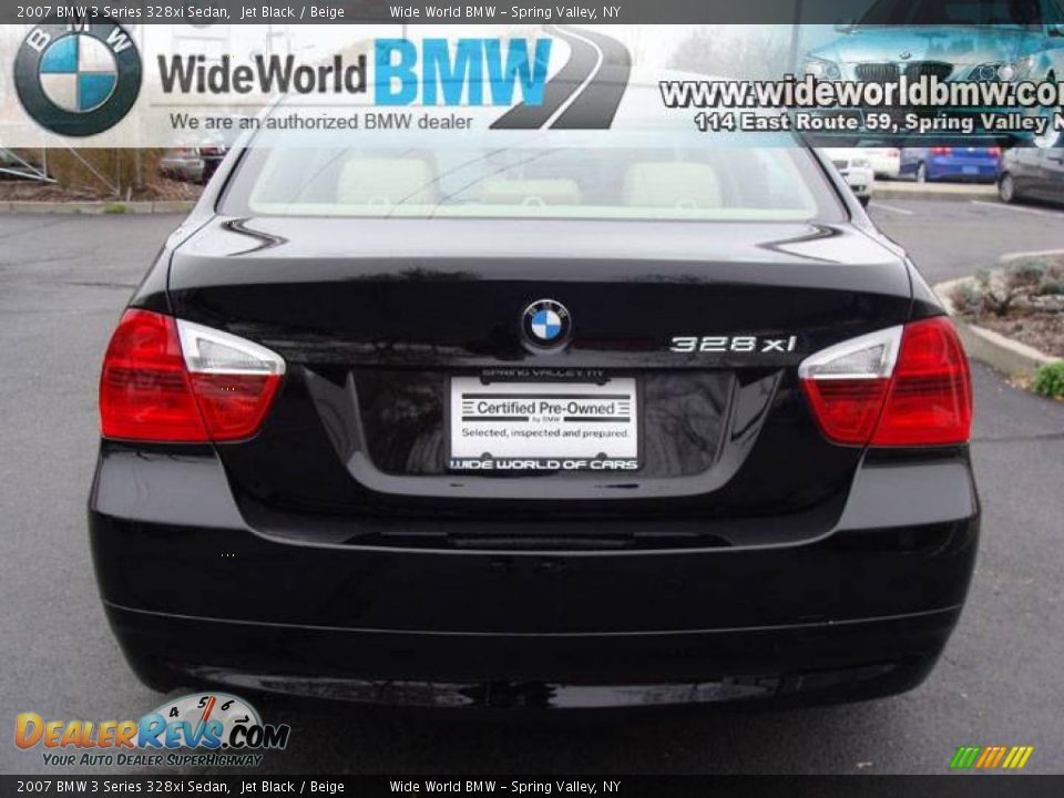 2007 BMW 3 Series 328xi Sedan Jet Black / Beige Photo #5