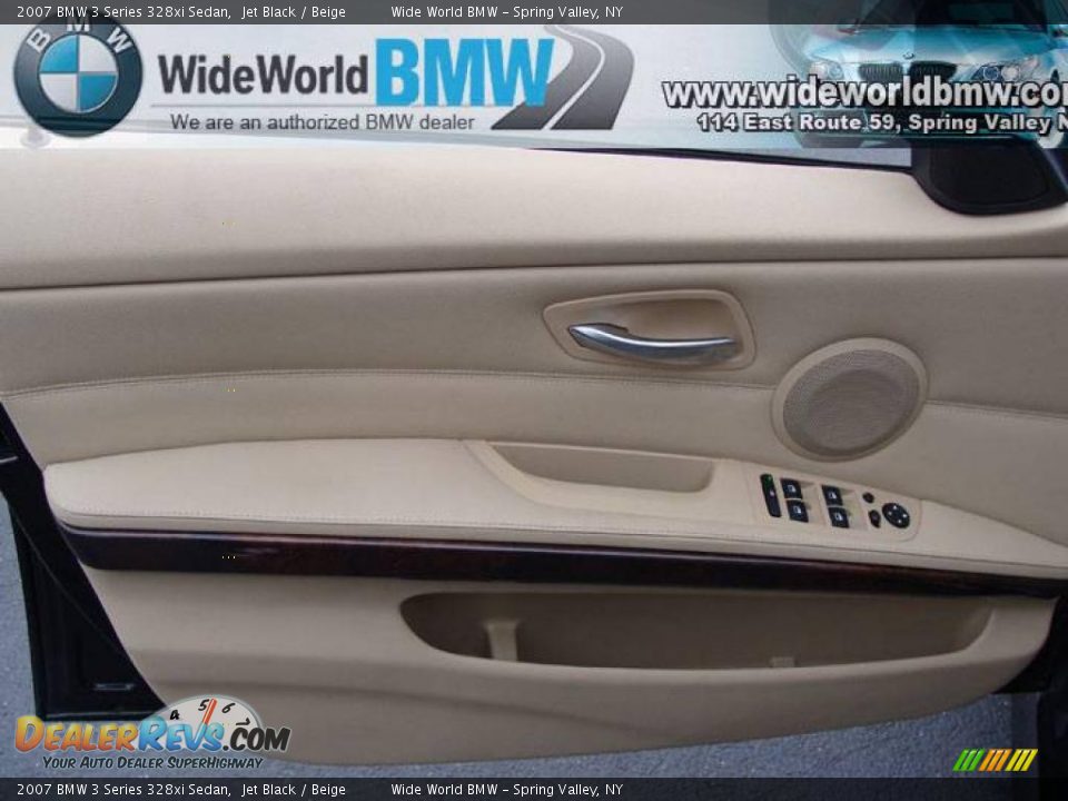 2007 BMW 3 Series 328xi Sedan Jet Black / Beige Photo #6