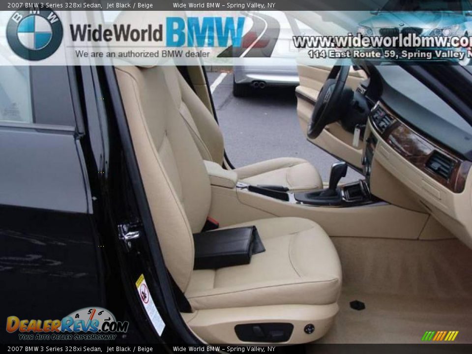 2007 BMW 3 Series 328xi Sedan Jet Black / Beige Photo #8