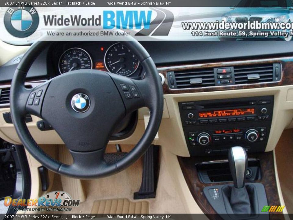 2007 BMW 3 Series 328xi Sedan Jet Black / Beige Photo #10