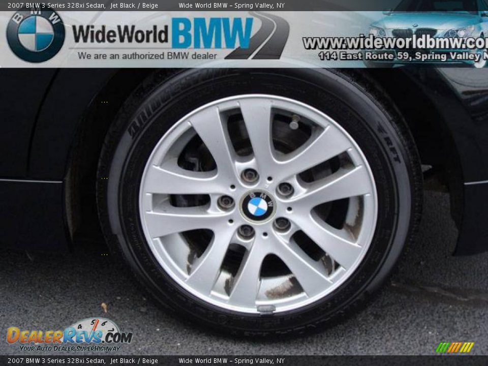2007 BMW 3 Series 328xi Sedan Jet Black / Beige Photo #14