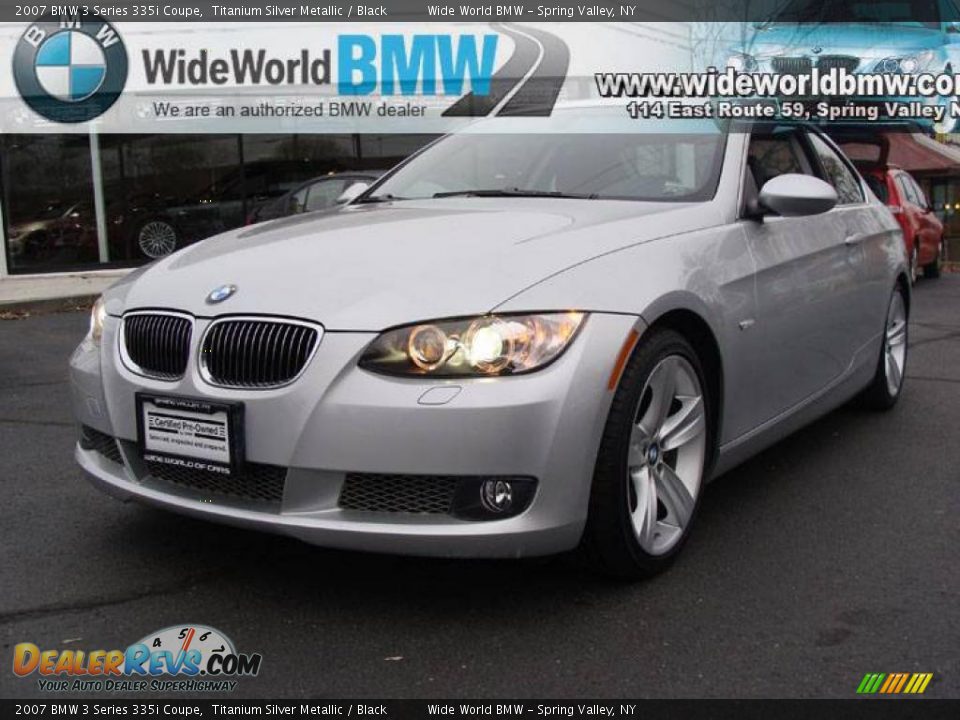 2007 BMW 3 Series 335i Coupe Titanium Silver Metallic / Black Photo #1