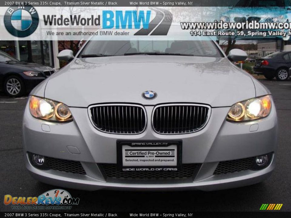 2007 BMW 3 Series 335i Coupe Titanium Silver Metallic / Black Photo #2