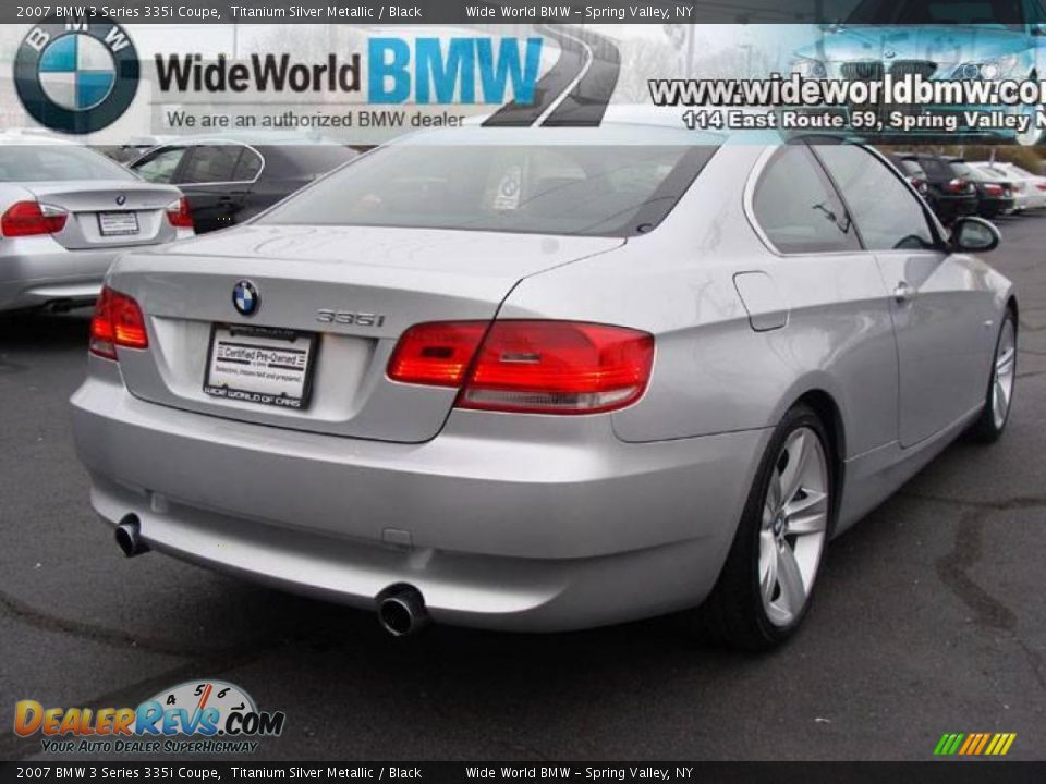 2007 BMW 3 Series 335i Coupe Titanium Silver Metallic / Black Photo #4