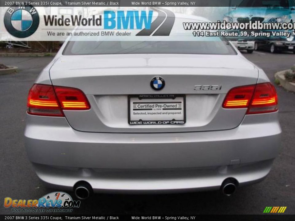 2007 BMW 3 Series 335i Coupe Titanium Silver Metallic / Black Photo #5