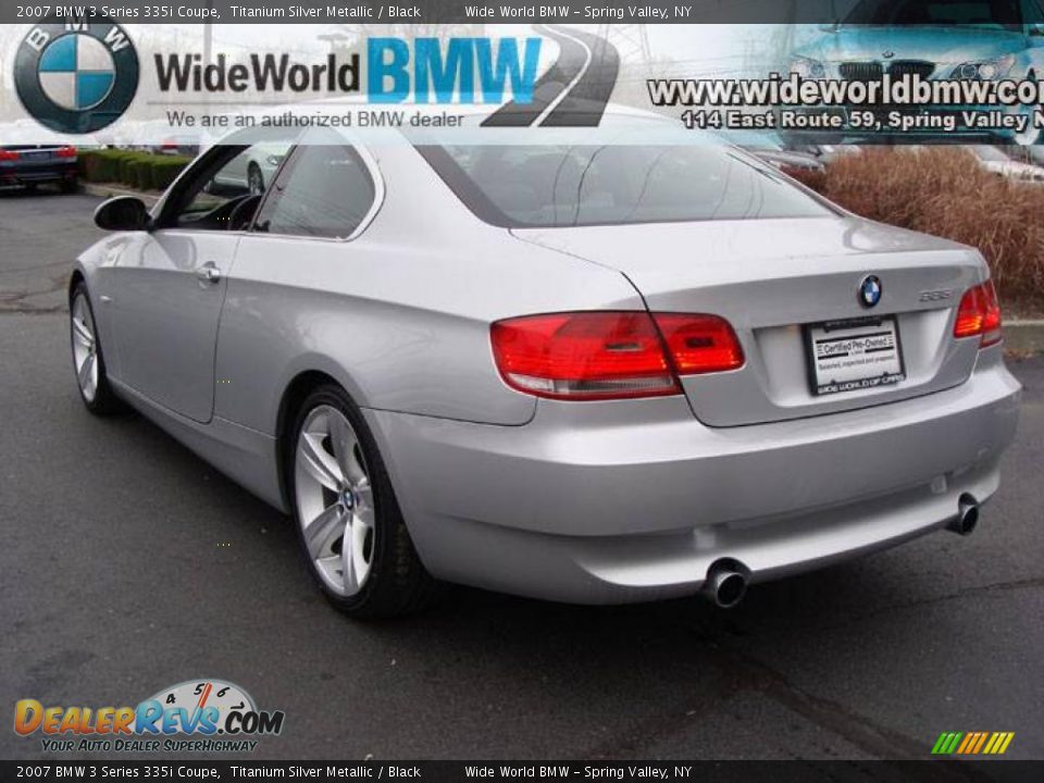 2007 BMW 3 Series 335i Coupe Titanium Silver Metallic / Black Photo #6