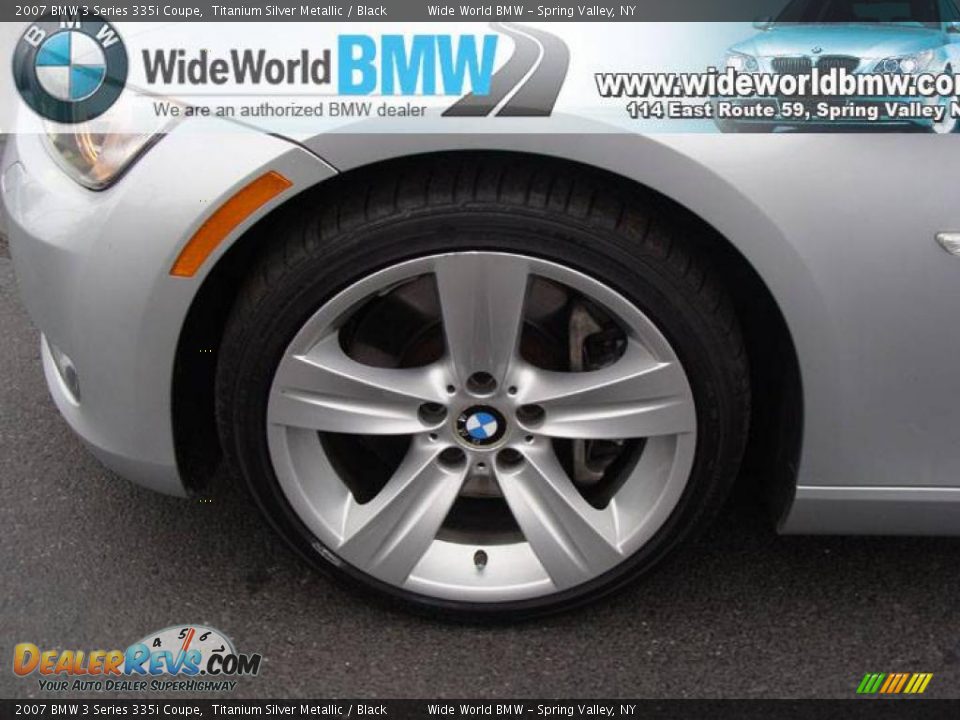 2007 BMW 3 Series 335i Coupe Titanium Silver Metallic / Black Photo #7