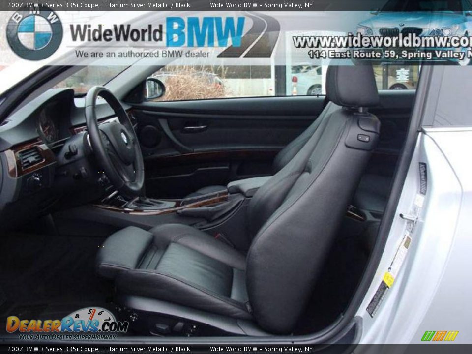 2007 BMW 3 Series 335i Coupe Titanium Silver Metallic / Black Photo #9