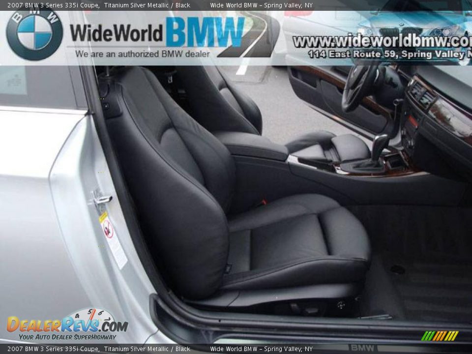 2007 BMW 3 Series 335i Coupe Titanium Silver Metallic / Black Photo #10