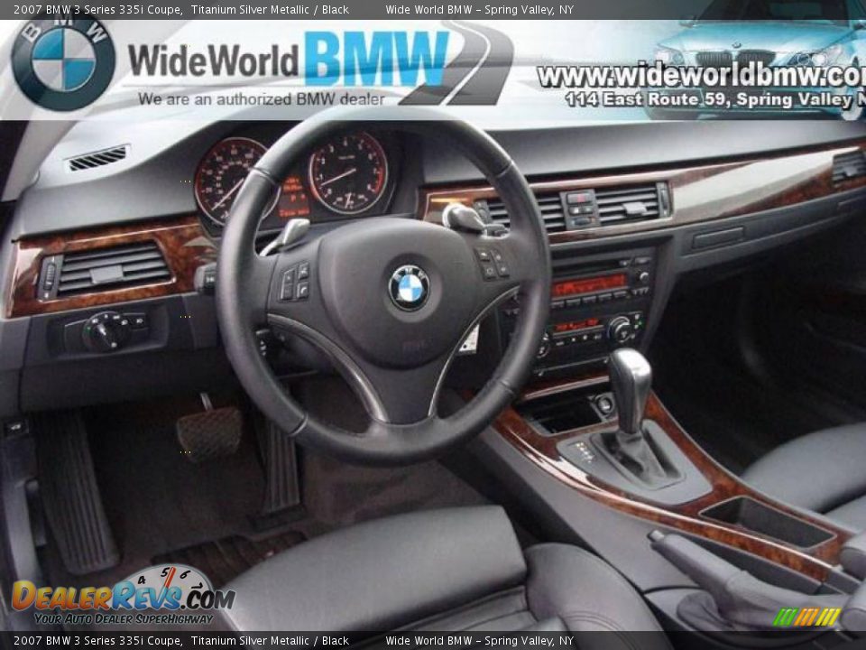 2007 BMW 3 Series 335i Coupe Titanium Silver Metallic / Black Photo #13