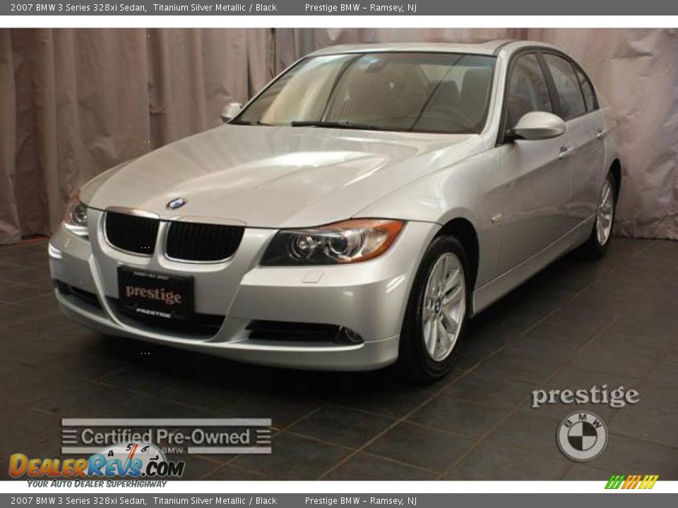 2007 BMW 3 Series 328xi Sedan Titanium Silver Metallic / Black Photo #1
