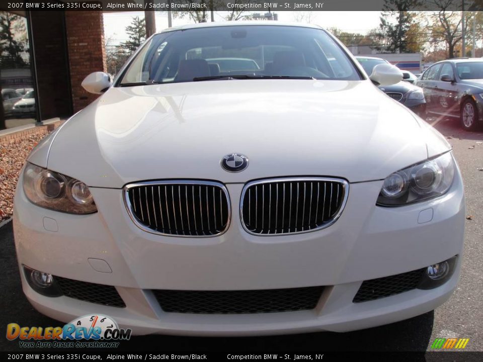 2007 BMW 3 Series 335i Coupe Alpine White / Saddle Brown/Black Photo #2