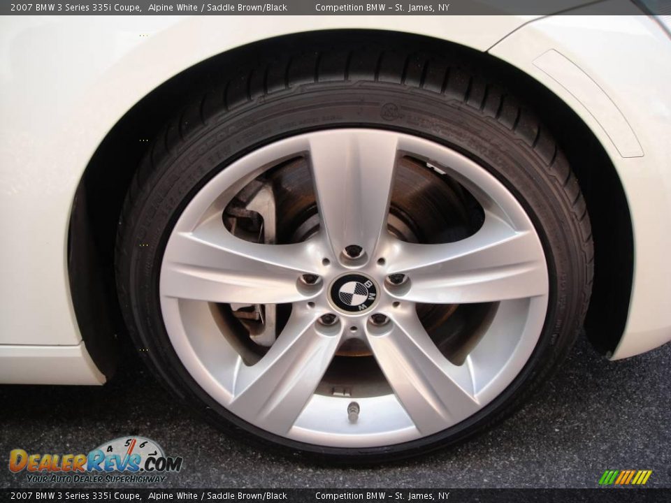 2007 BMW 3 Series 335i Coupe Alpine White / Saddle Brown/Black Photo #7