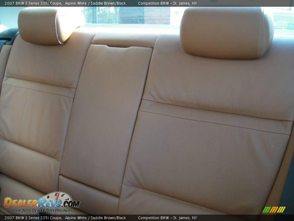 2007 BMW 3 Series 335i Coupe Alpine White / Saddle Brown/Black Photo #12