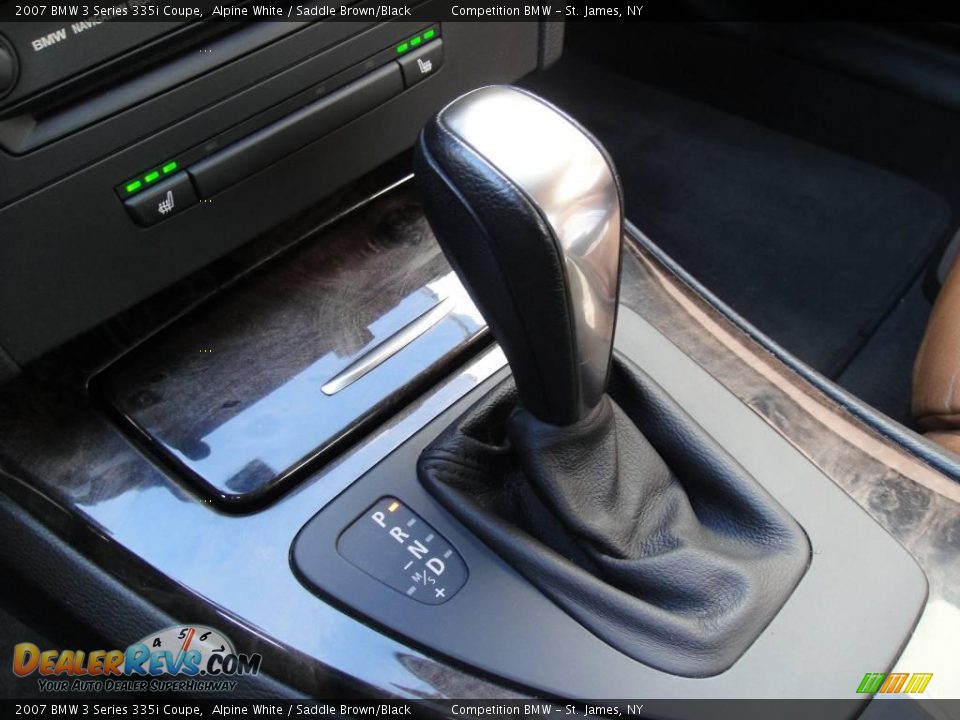 2007 BMW 3 Series 335i Coupe Alpine White / Saddle Brown/Black Photo #14