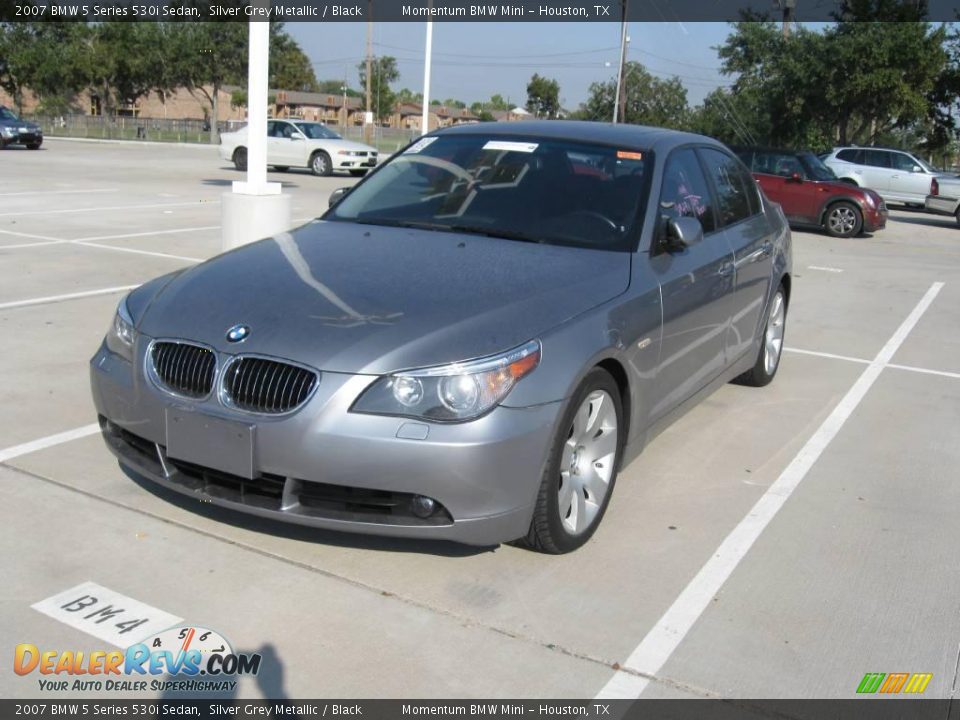 2007 BMW 5 Series 530i Sedan Silver Grey Metallic / Black Photo #1