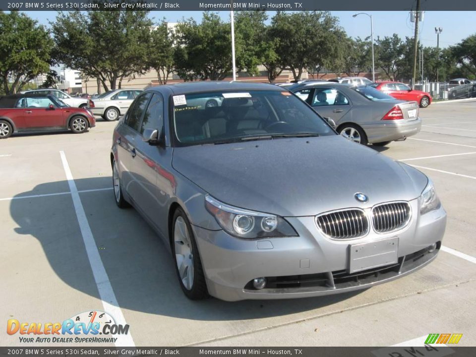 2007 BMW 5 Series 530i Sedan Silver Grey Metallic / Black Photo #3