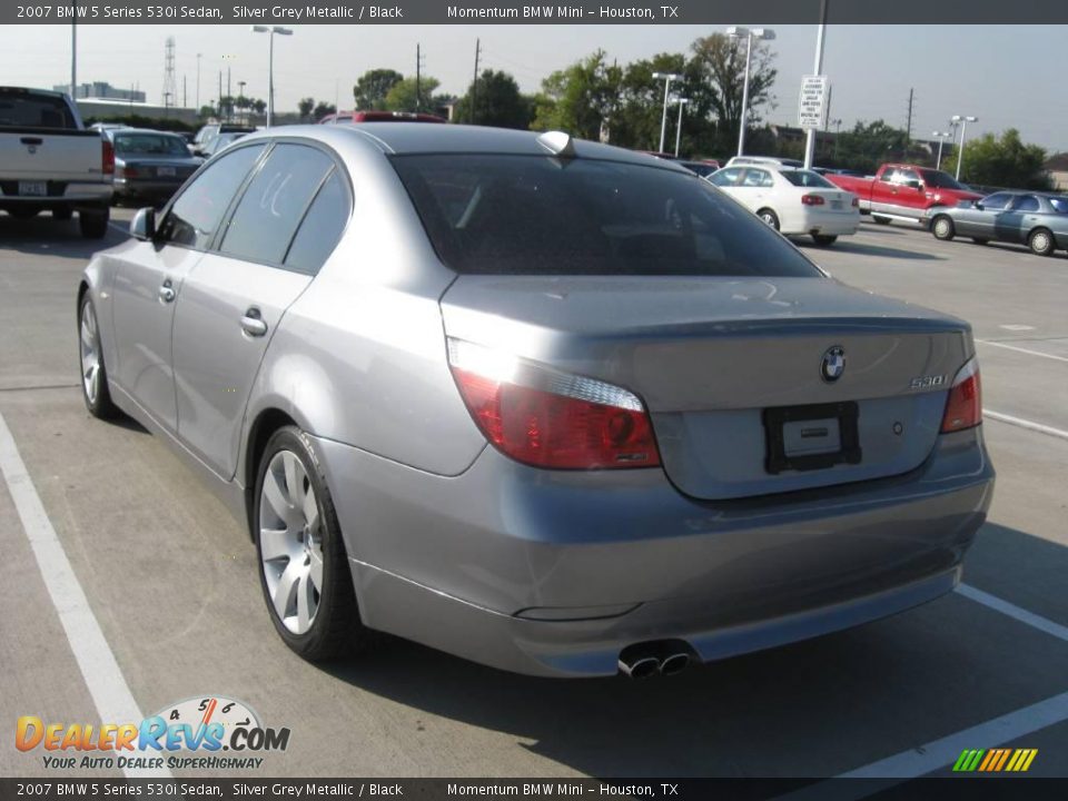 2007 BMW 5 Series 530i Sedan Silver Grey Metallic / Black Photo #4
