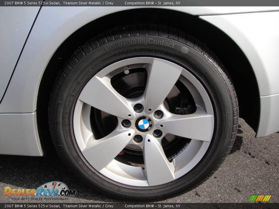 2007 BMW 5 Series 525xi Sedan Titanium Silver Metallic / Grey Photo #7