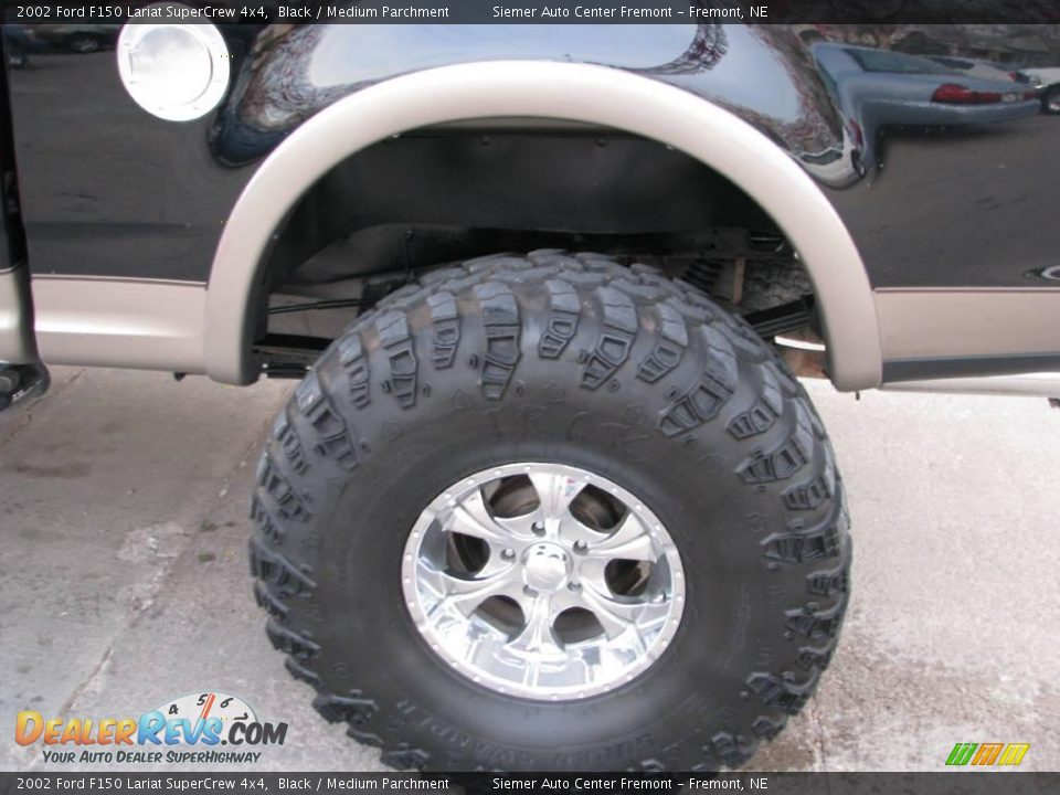 2002 Ford F150 Lariat SuperCrew 4x4 Black / Medium Parchment Photo #20