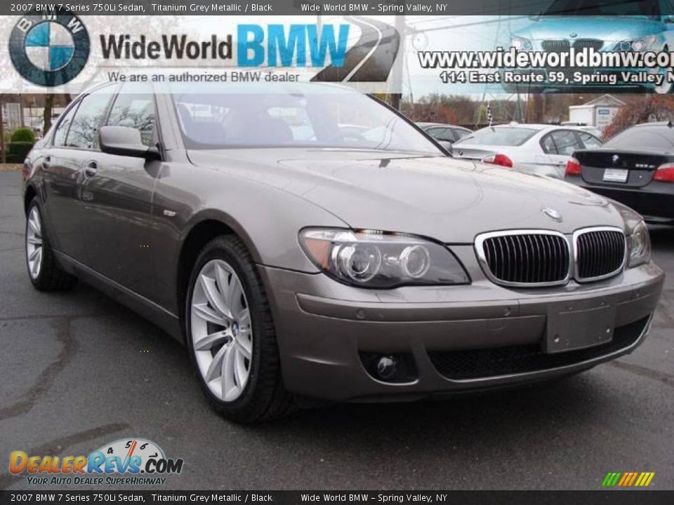 2007 BMW 7 Series 750Li Sedan Titanium Grey Metallic / Black Photo #3