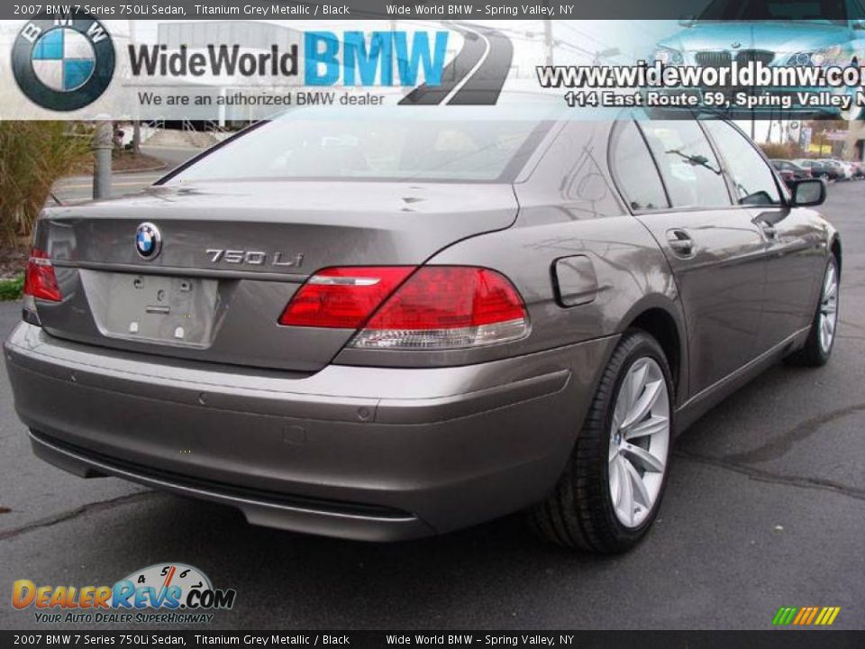 2007 BMW 7 Series 750Li Sedan Titanium Grey Metallic / Black Photo #4