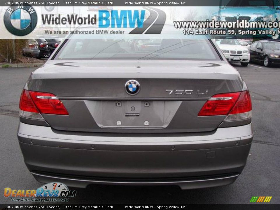 2007 BMW 7 Series 750Li Sedan Titanium Grey Metallic / Black Photo #5