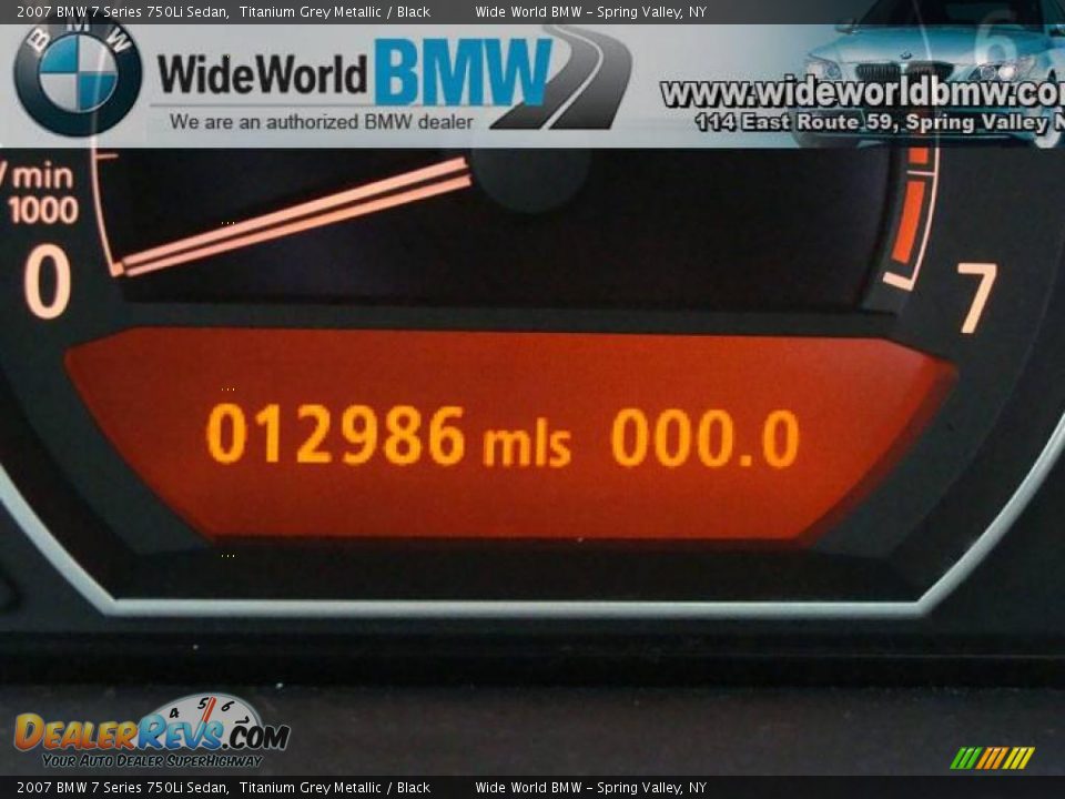2007 BMW 7 Series 750Li Sedan Titanium Grey Metallic / Black Photo #14