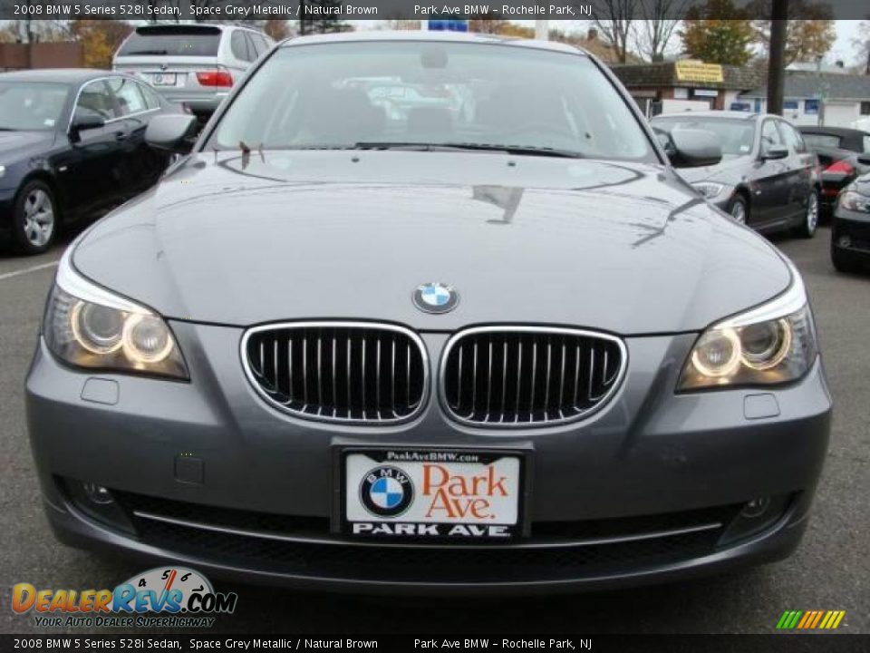 2008 BMW 5 Series 528i Sedan Space Grey Metallic / Natural Brown Photo #3