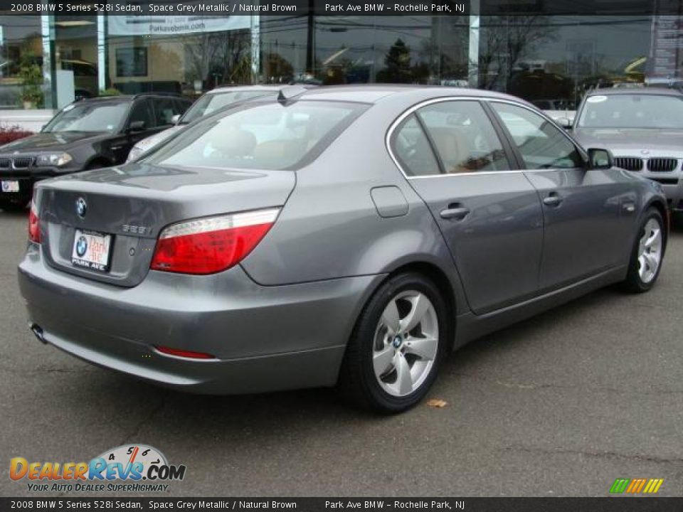 2008 BMW 5 Series 528i Sedan Space Grey Metallic / Natural Brown Photo #8
