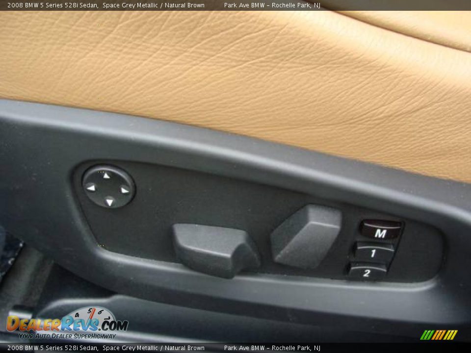 2008 BMW 5 Series 528i Sedan Space Grey Metallic / Natural Brown Photo #11