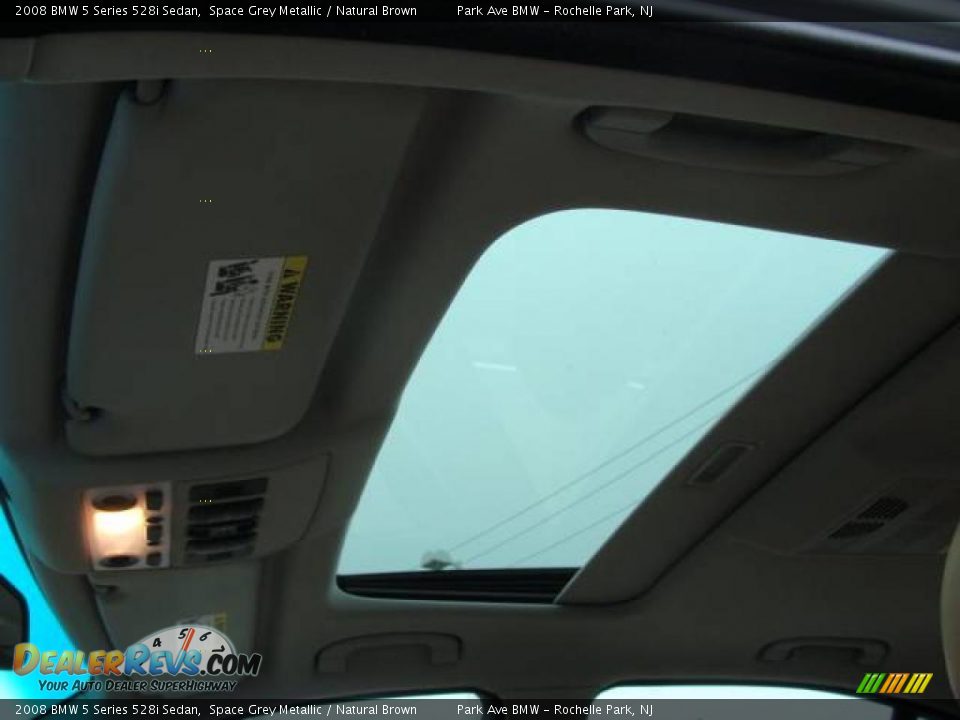 2008 BMW 5 Series 528i Sedan Space Grey Metallic / Natural Brown Photo #17