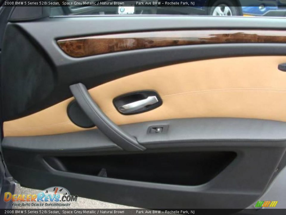 2008 BMW 5 Series 528i Sedan Space Grey Metallic / Natural Brown Photo #21