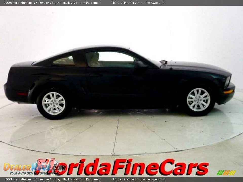 2008 Ford Mustang V6 Deluxe Coupe Black / Medium Parchment Photo #4