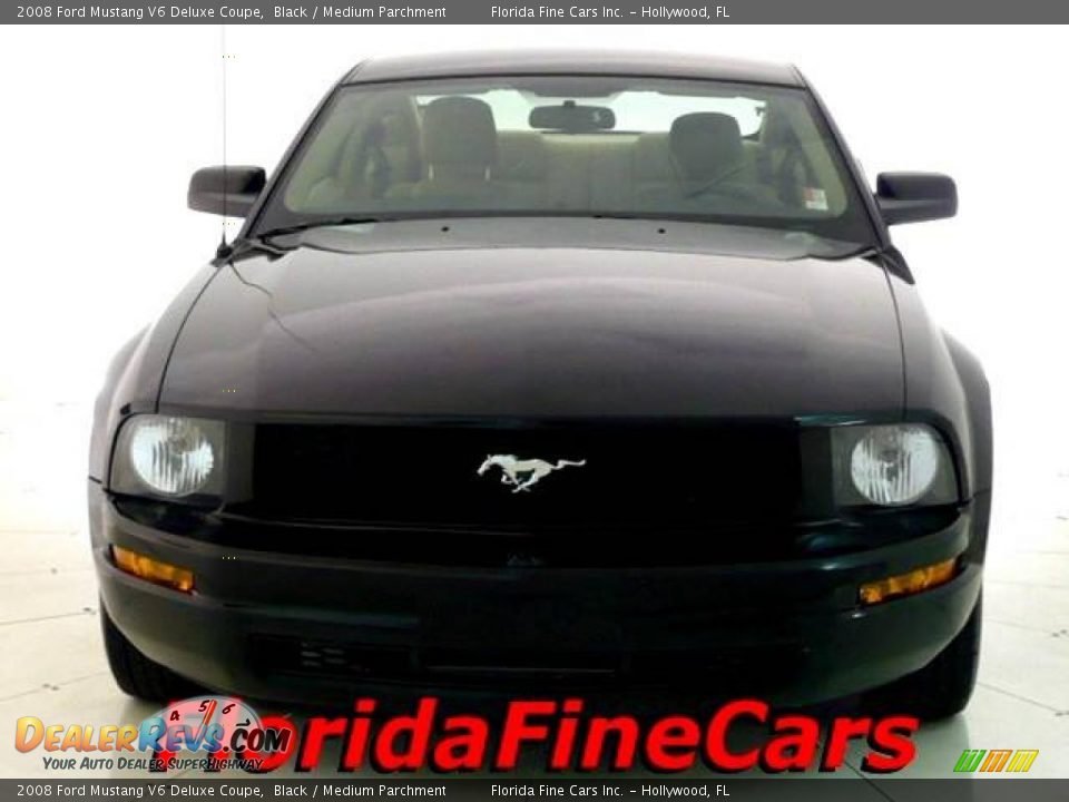 2008 Ford Mustang V6 Deluxe Coupe Black / Medium Parchment Photo #5