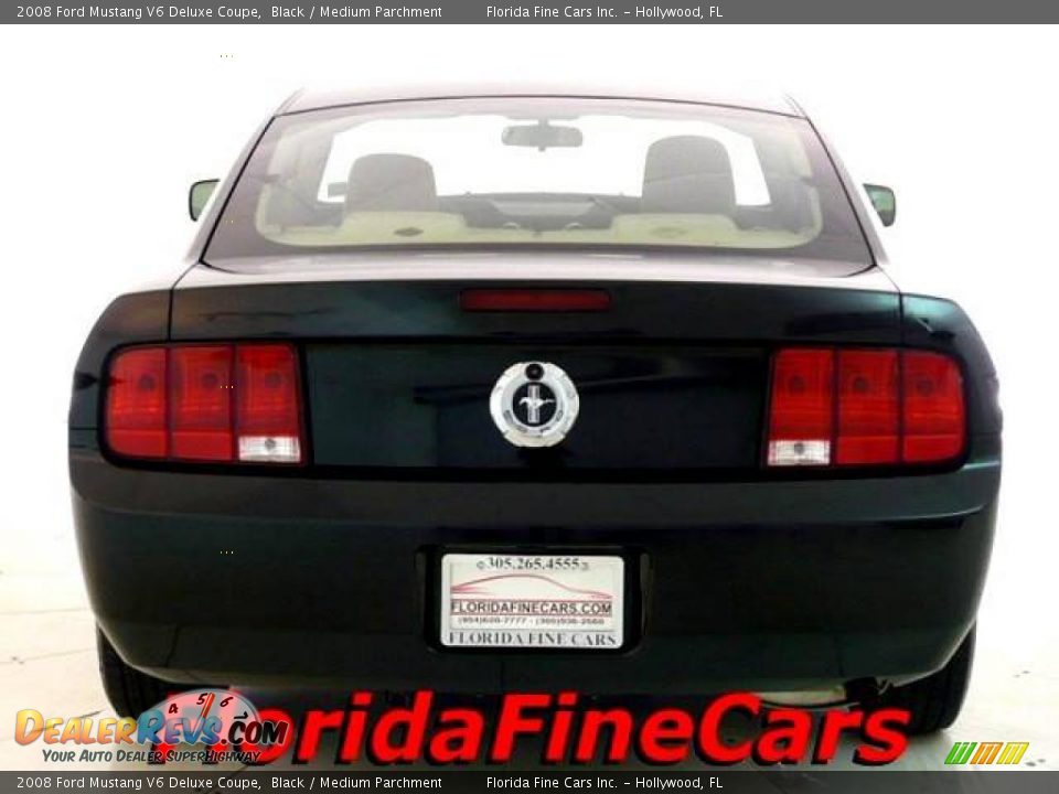 2008 Ford Mustang V6 Deluxe Coupe Black / Medium Parchment Photo #6