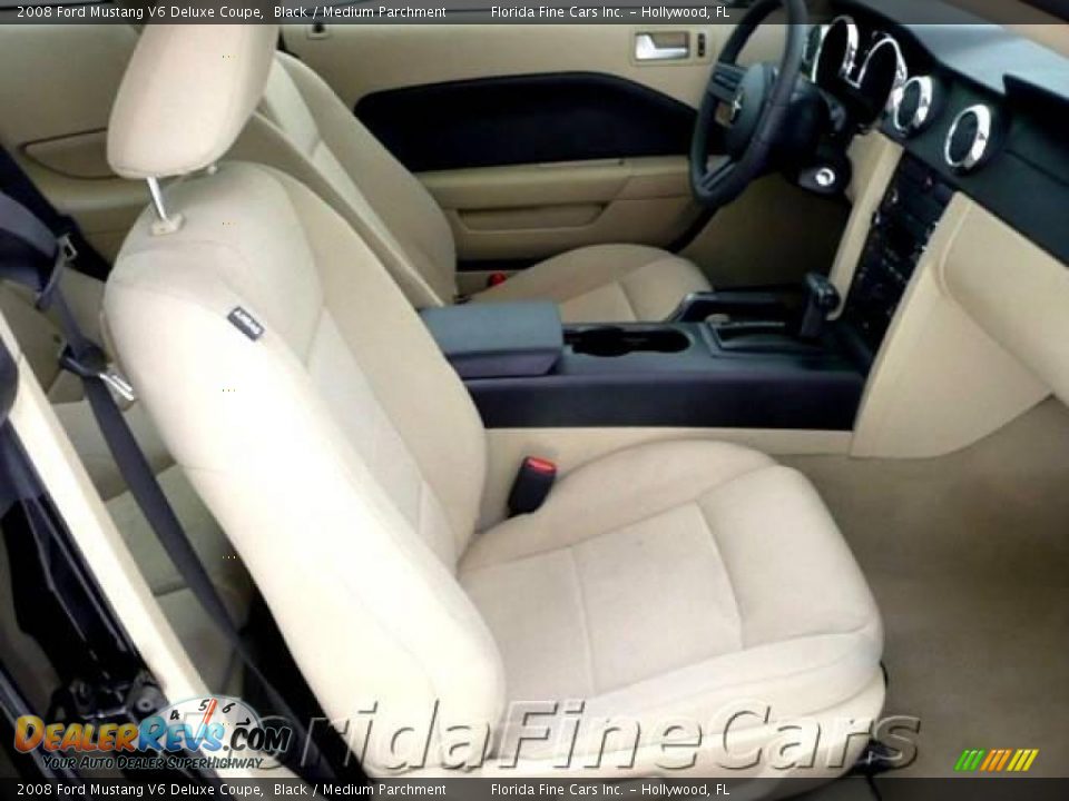2008 Ford Mustang V6 Deluxe Coupe Black / Medium Parchment Photo #13